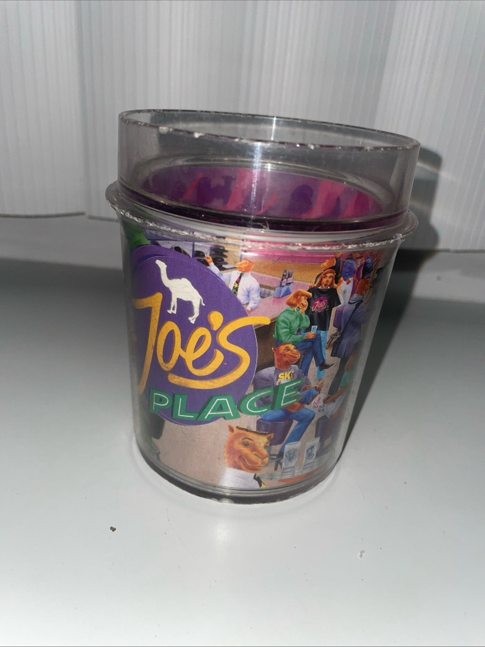 Title:Vintage Joe Camel “Joe’s Place” 90s Promo Plastic Cup - Rare Collectible